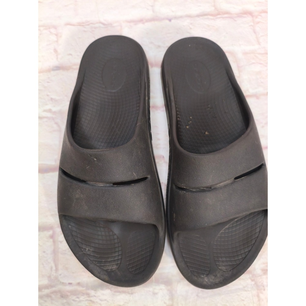 Oofos OOahh Slide Sandal Black Mens 11 Womens 13 Recovery Shoe